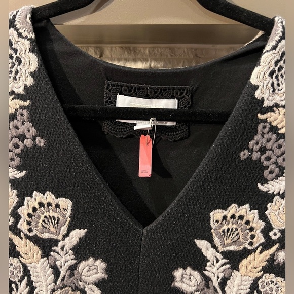 ETT TWA Anthropologie size 6 Soirée Embroidery Sleeveless Midi Dress - Picture 3 of 12